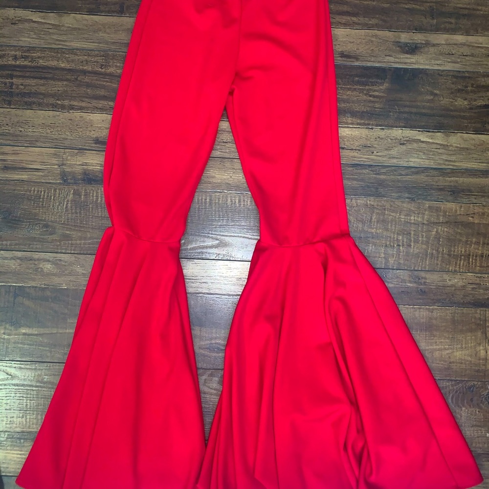 Red Flare Pants